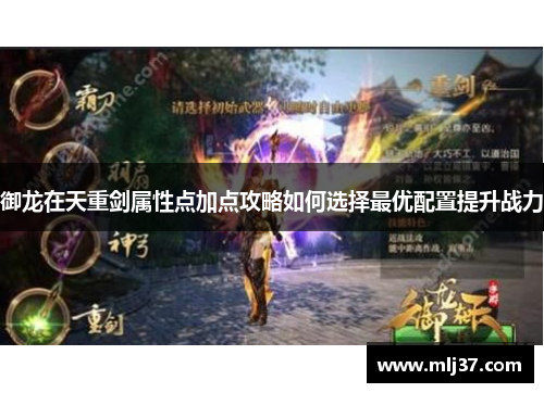 御龙在天重剑属性点加点攻略如何选择最优配置提升战力